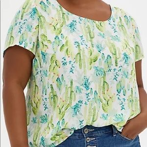 Torrid Top- Cactus Print